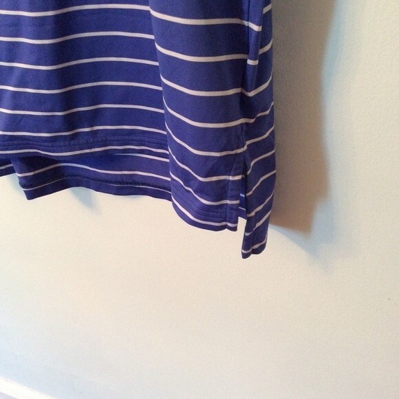 RALPH LAUREN RLX BLUE STRIPED STRETCH POLO GOLF SHIRT MEDIUM - Picture 4 of 7